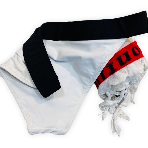 Black & White Elasticated Waistband Bottom Swimwear - Picture 4 of 7